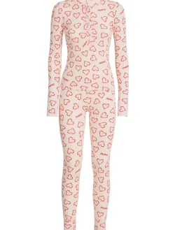 Printed stretch cotton pajamas