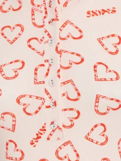 Printed stretch cotton pajamas