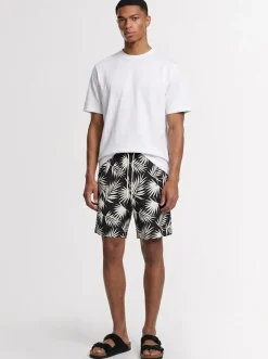 Printed viscose shorts