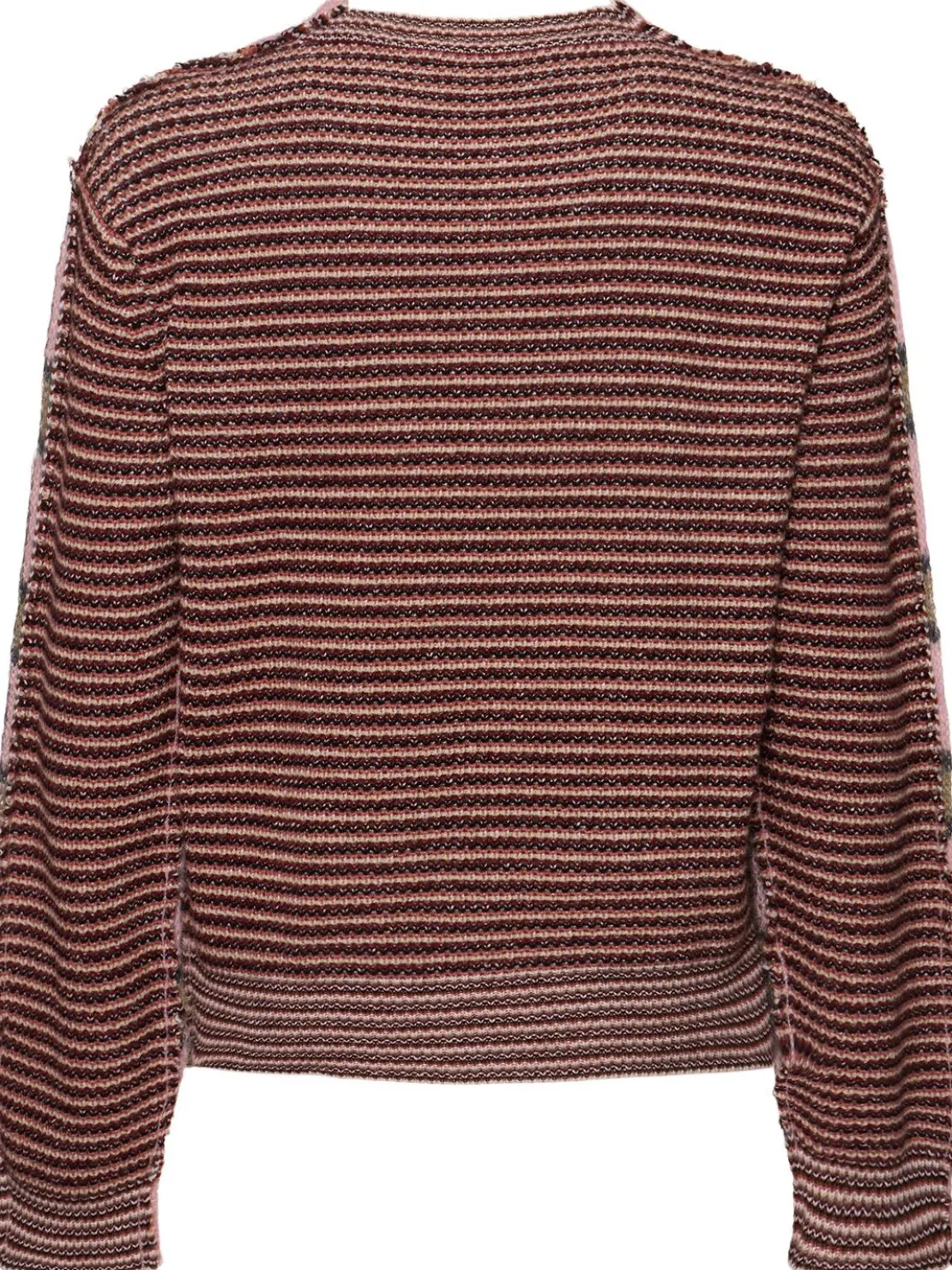 Pullover a righe con scollo rotondo