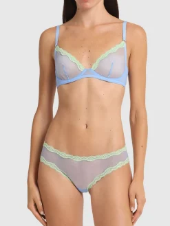 Reggiseno in tulle trasparente