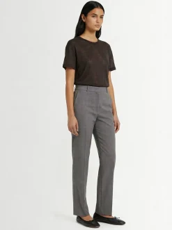 Relian stretch wool straight pants