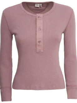 Ribbed cotton jersey long sleeve top
