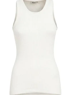 Ribbed cotton tank top