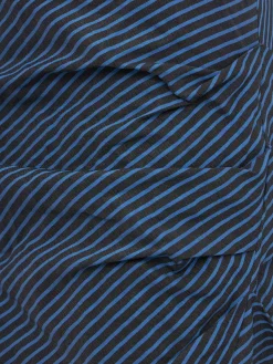 Ruched cotton blend skirt