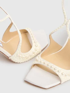 Sandali Azia in pelle con perle 95mm