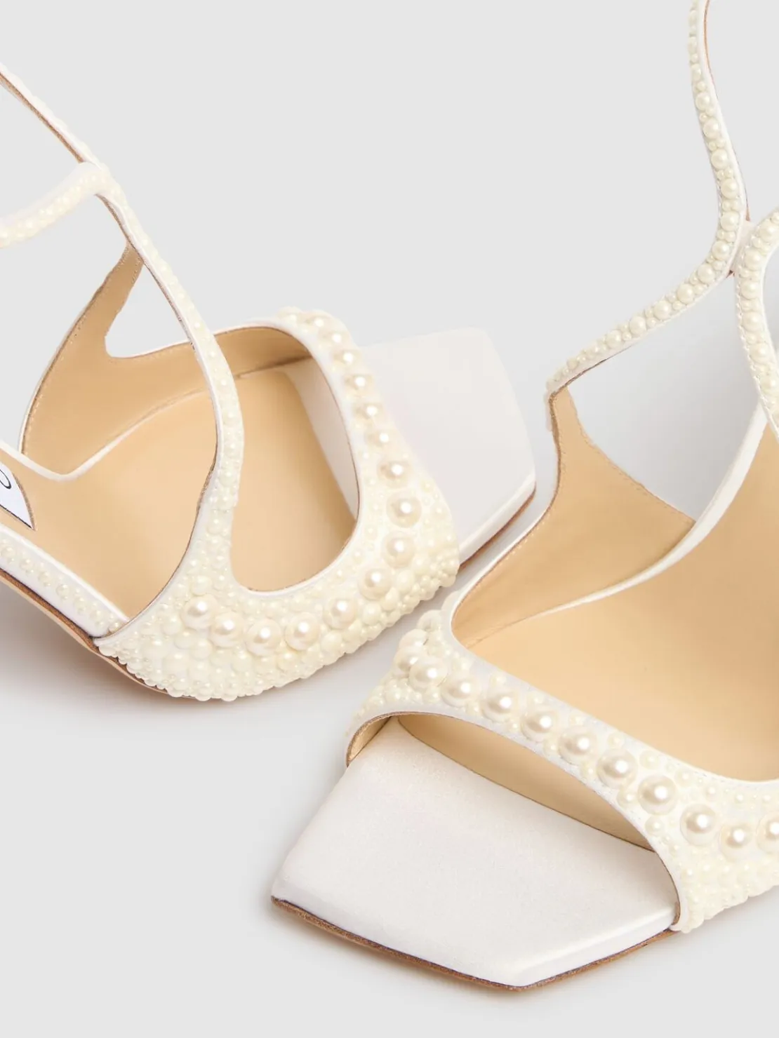 Sandali Azia in pelle con perle 95mm
