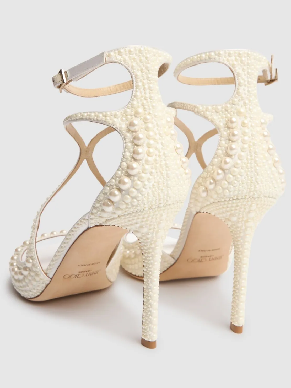 Sandali Azia in pelle con perle 95mm