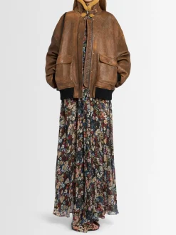 Sandor leather bomber jacket