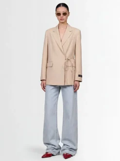Self-tie blazer
