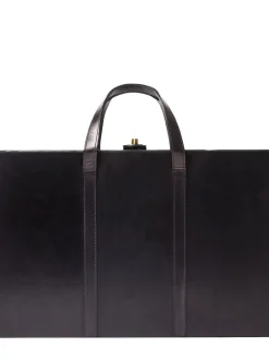 Set di Backgammon in pelle finitura nero laccato