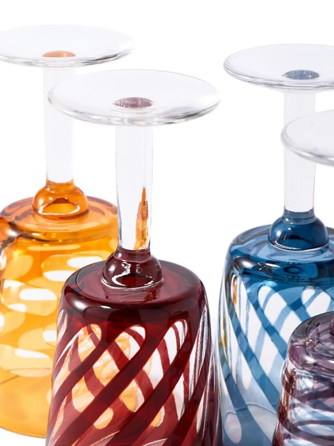 Set di 4 bicchieri da vino Tubular