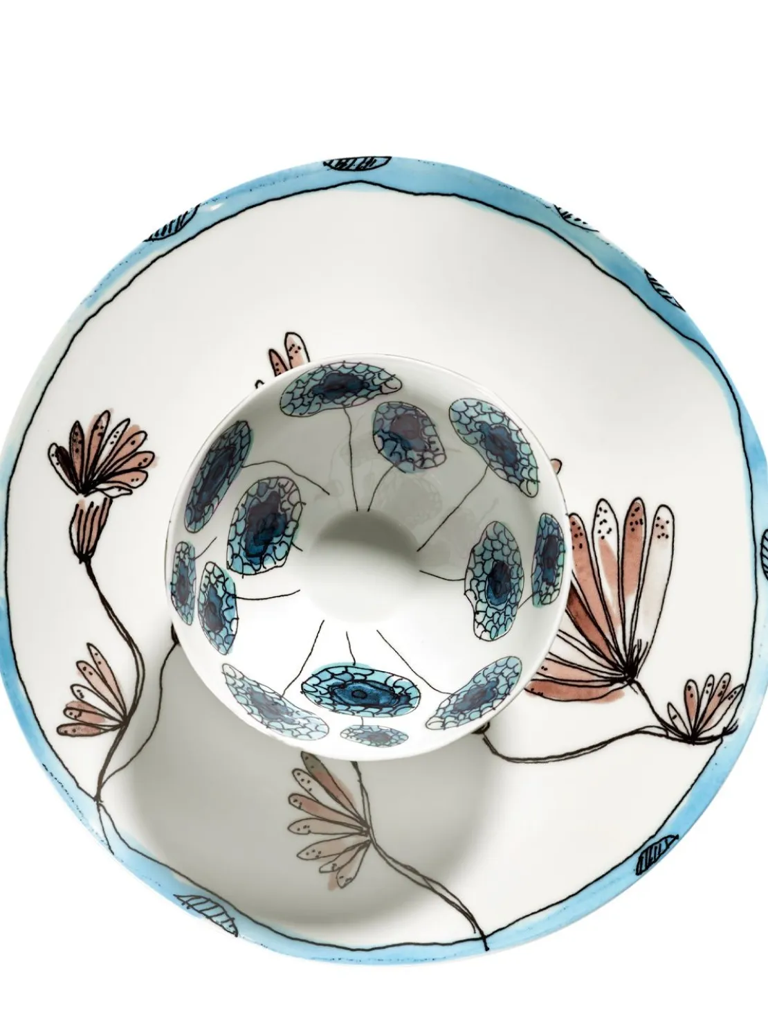 Set di 2 ciotole Anemone Vaniglia