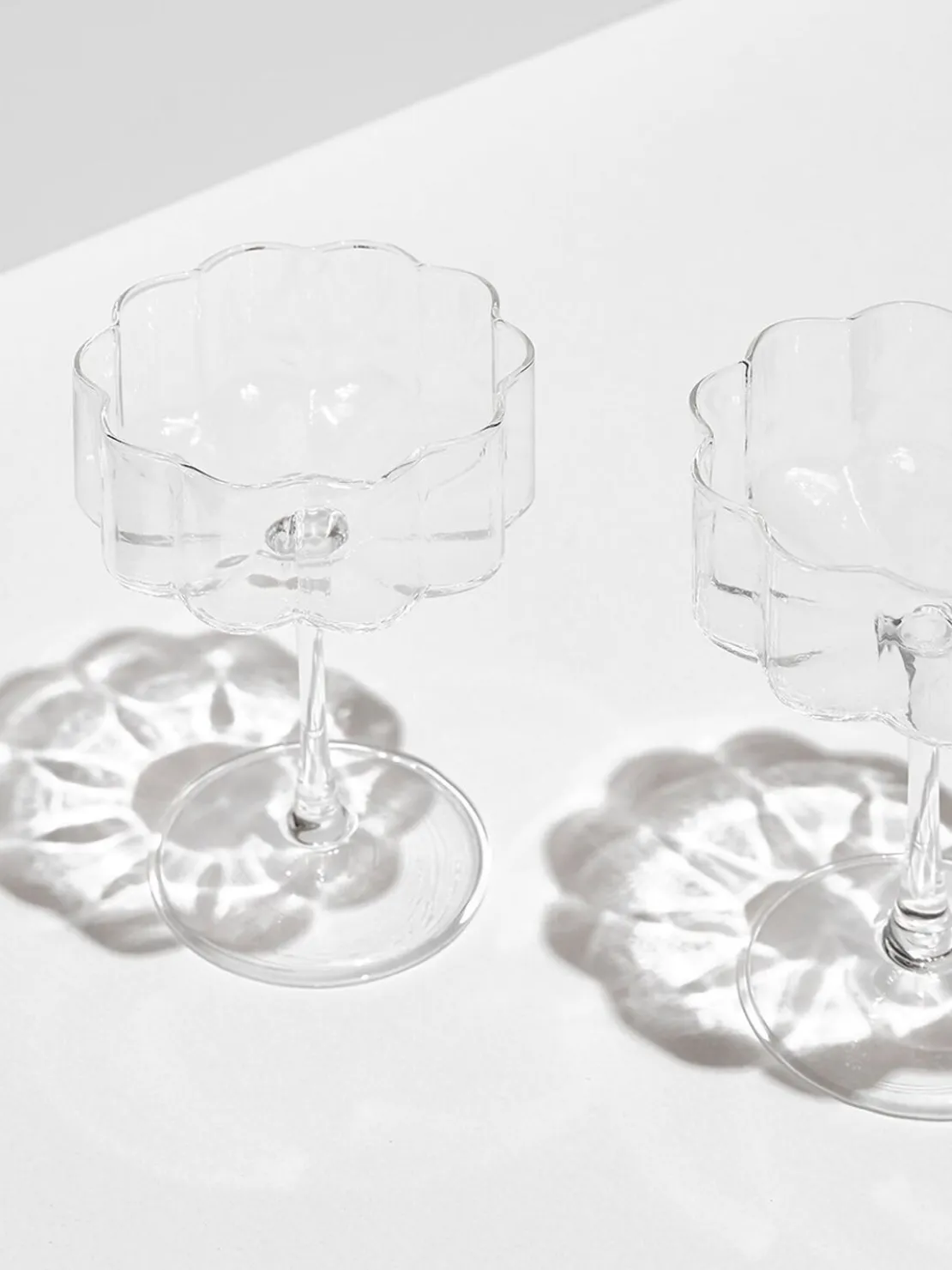Set di 2 coppette Clear Wave