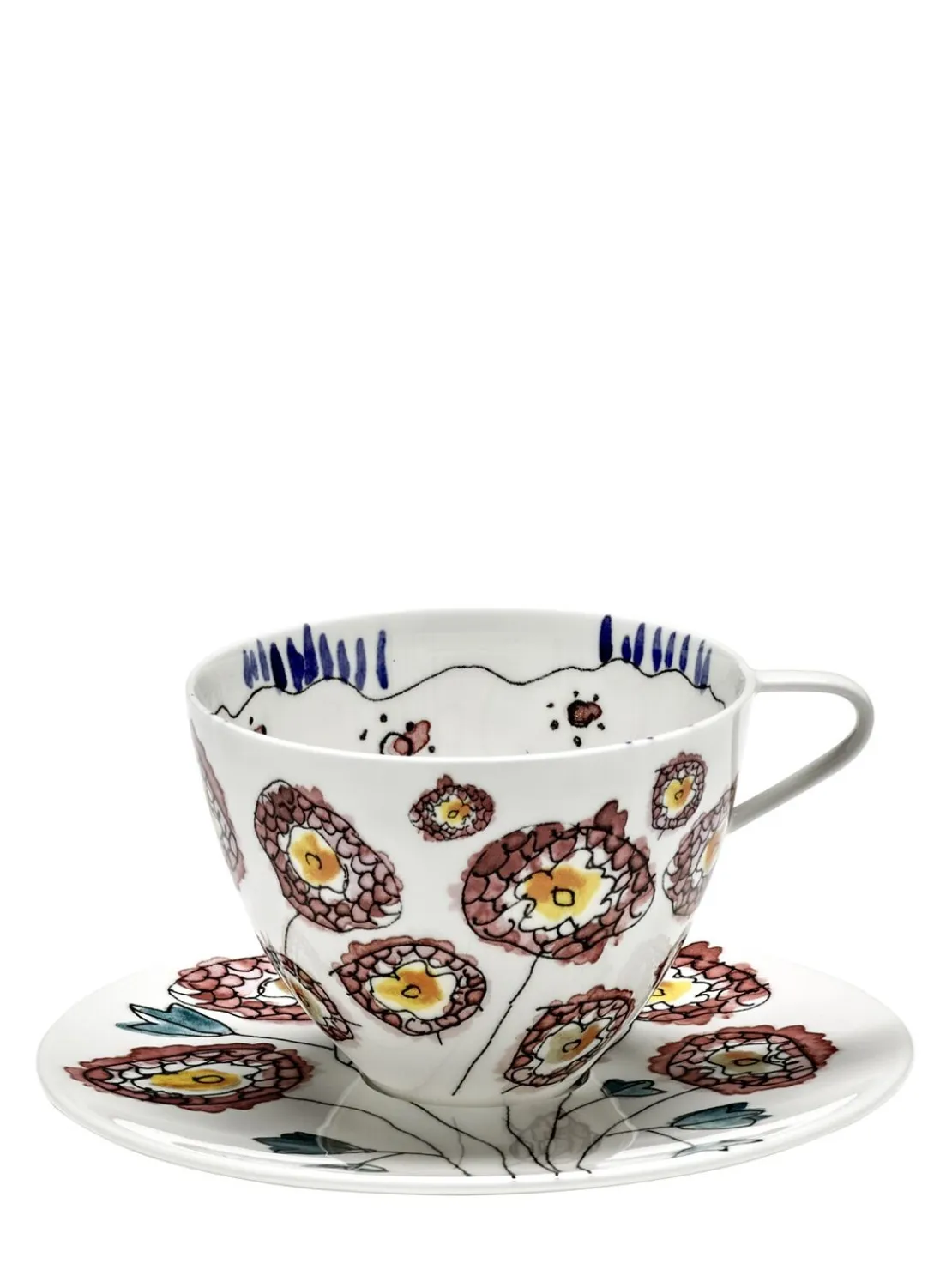 Set di due tazze e piattini Anemone
