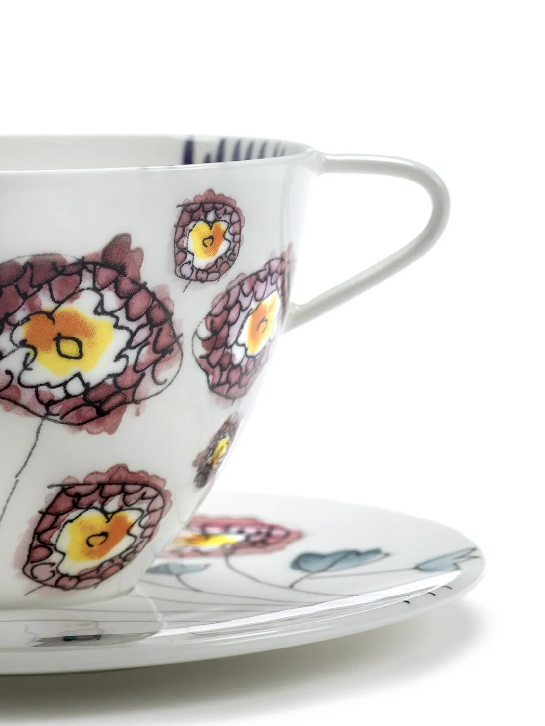 Set di due tazze e piattini Anemone