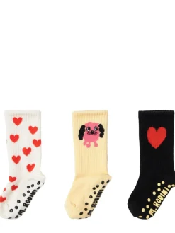 Set di 3 paia di calzini in misto cotone jacquard