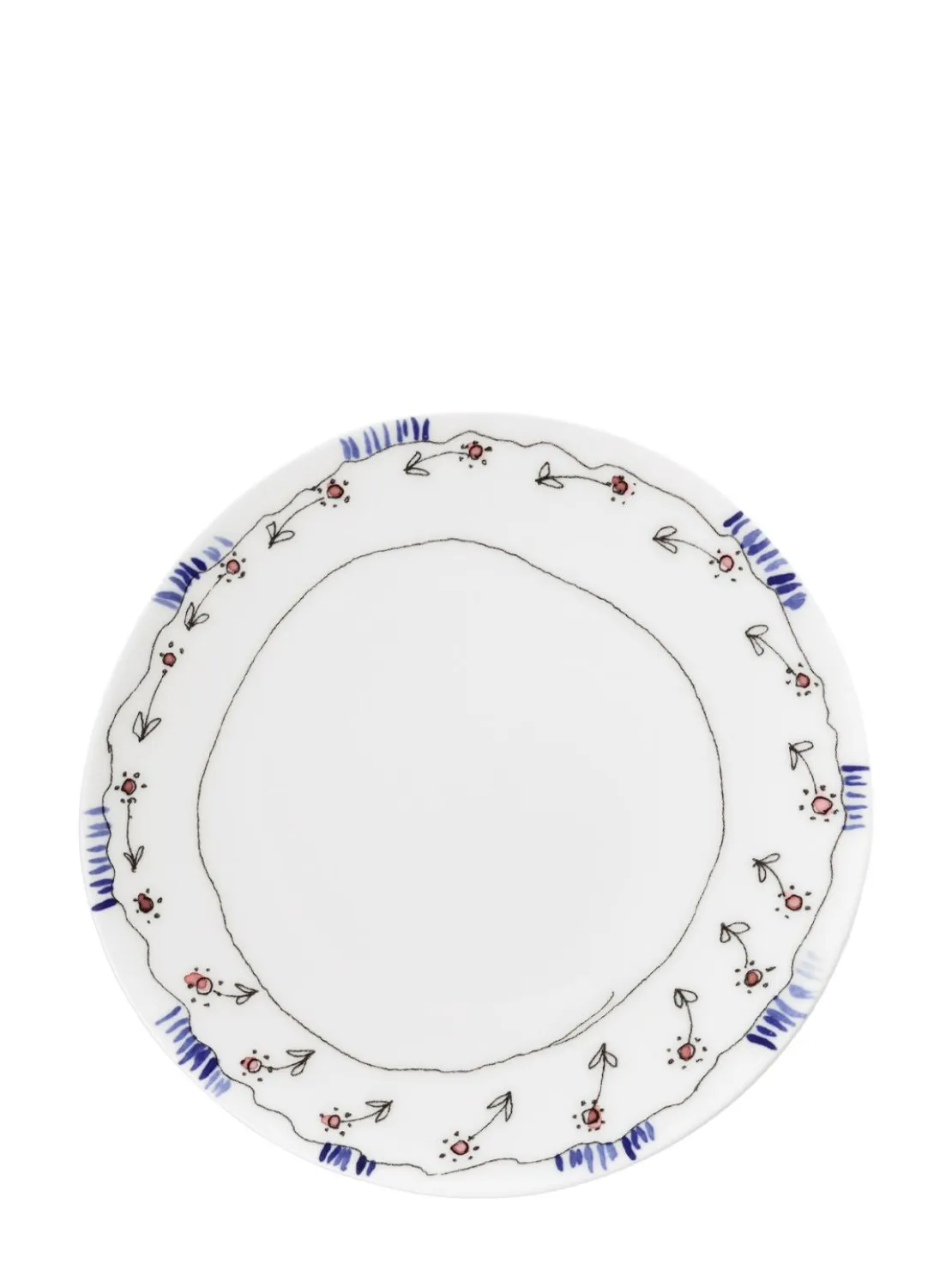 Set di 2 piatti da dessert Anemone Milk