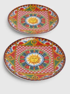 Set di 2 piatti da frutta Sole Carretto