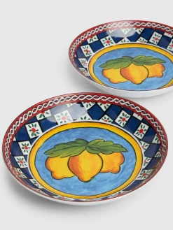 Set di 2 piatti fondi Limoni Carretto