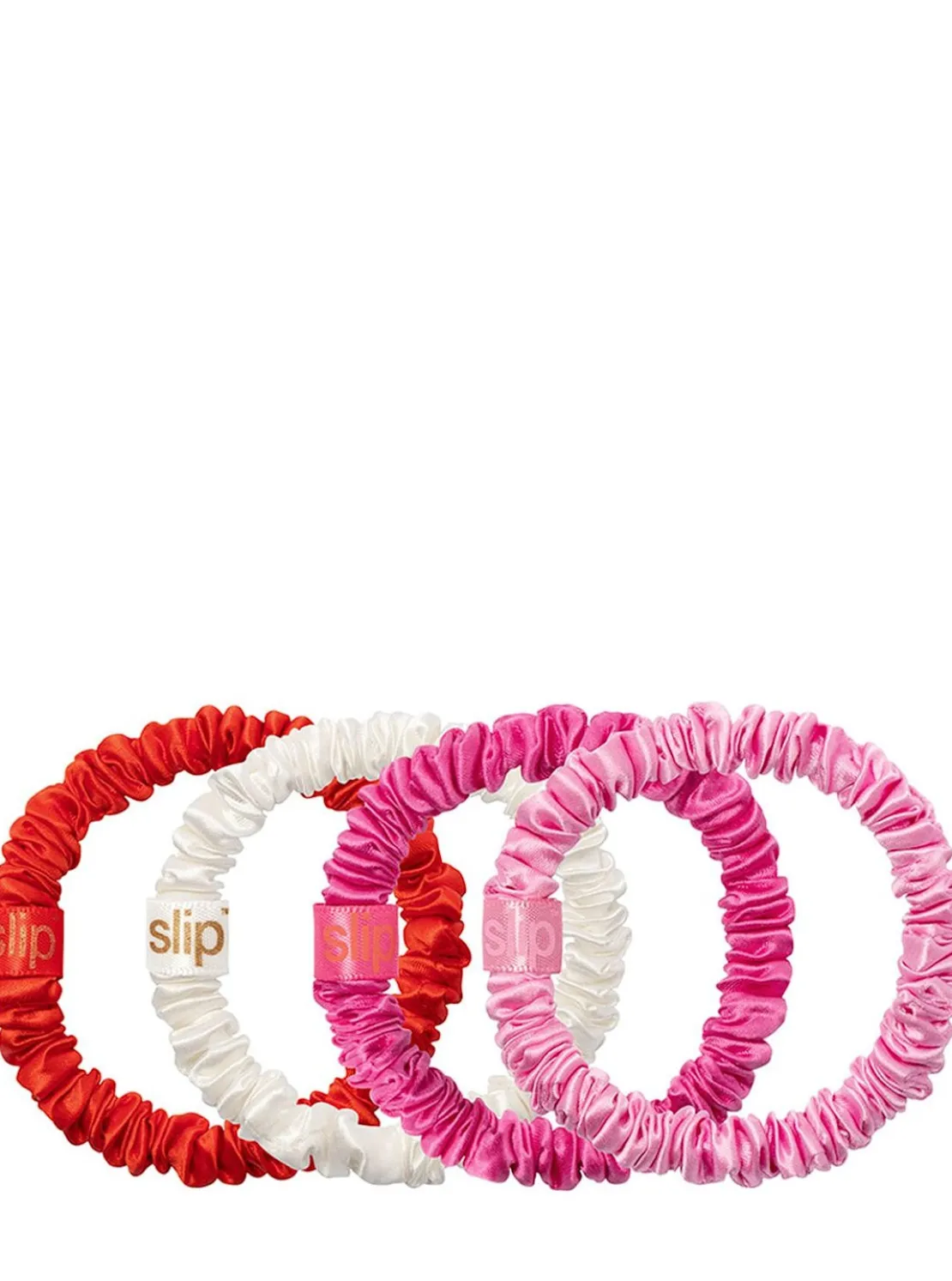 Set di 4 scrunchies in seta