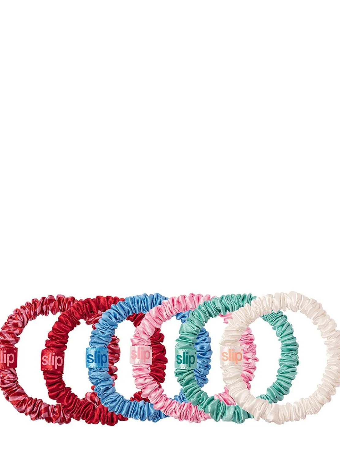 Set di 6 scrunchie skinny con bustina