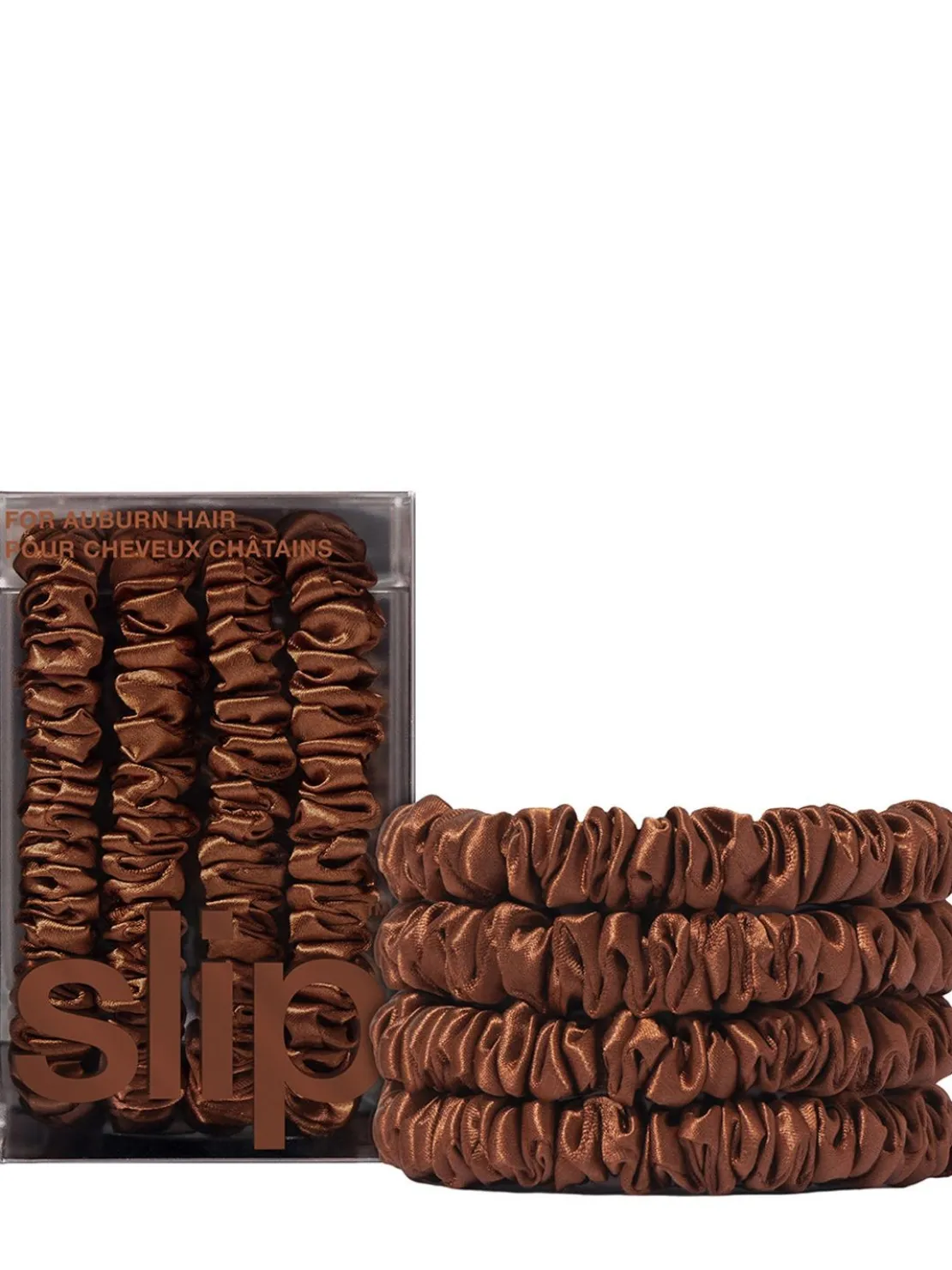 Set di 4 scrunchie skinny in seta