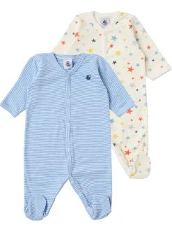 Set of 2 cotton jersey rompers