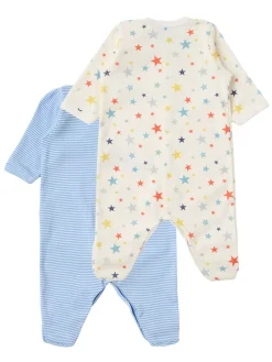 Set of 2 cotton jersey rompers