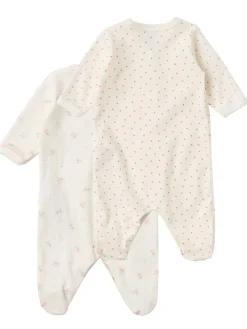 Set of 2 cotton jersey rompers