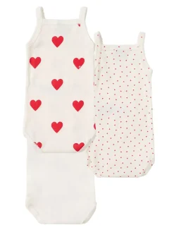 Set of 3 printed cotton bodysuits