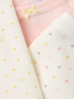Set of 3 printed cotton bodysuits