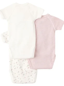 Set of 3 printed cotton bodysuits