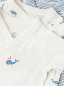 Set of 3 printed cotton bodysuits