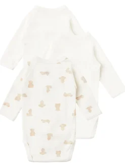 Set of 3 printed cotton bodysuits
