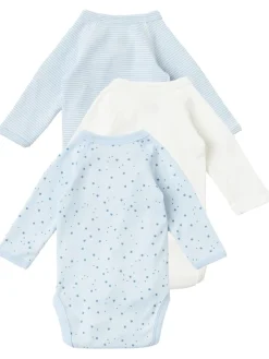 Set of 3 printed cotton bodysuits