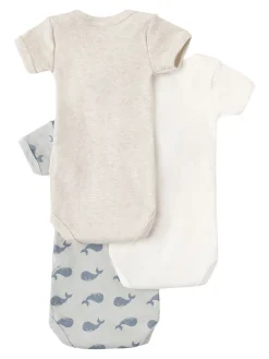 Set of 3 printed cotton bodysuits