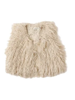 Shaggy plush vest
