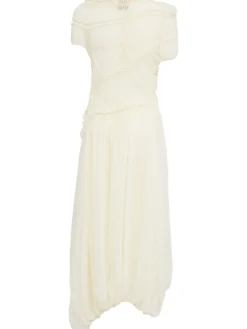 Sheer silk long dress
