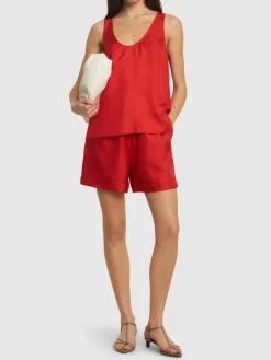 Shorts Arl in seta con girovita elasticizzato