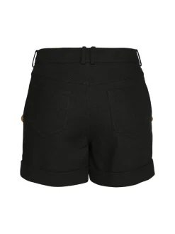 Shorts in cotone piqué con bottoni