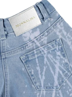 Shorts in denim con ricami