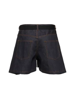 Shorts in denim di cotone