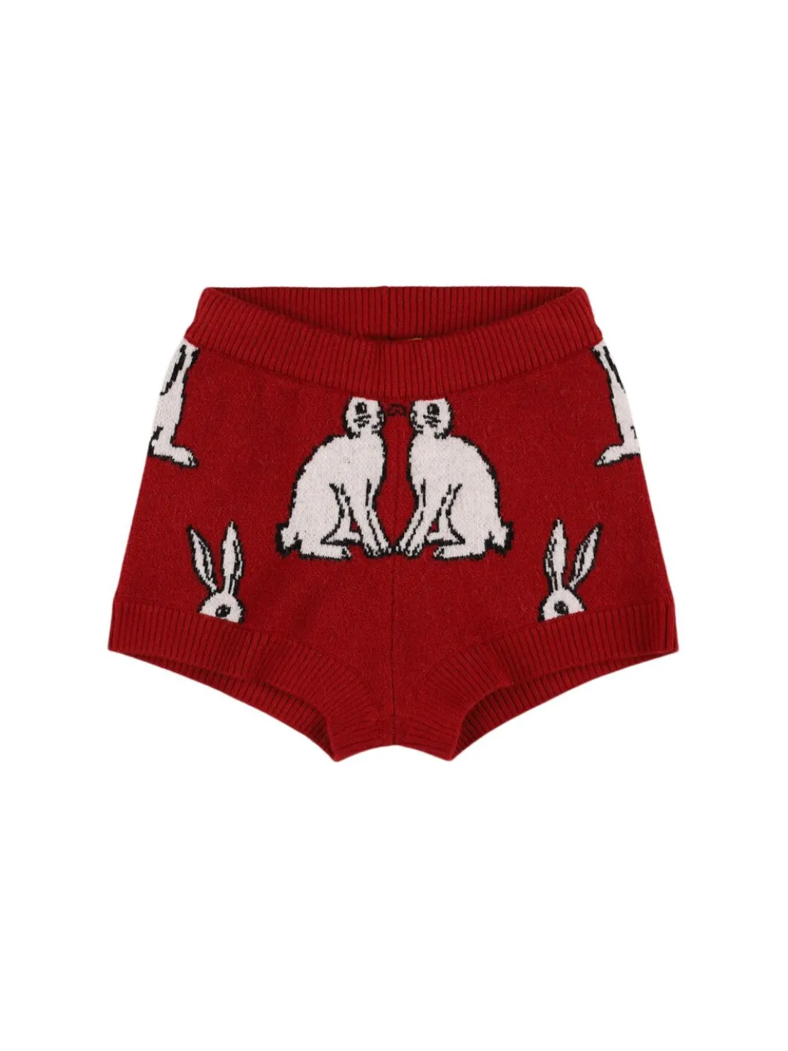 Shorts in maglia di misto viscosa con stampa