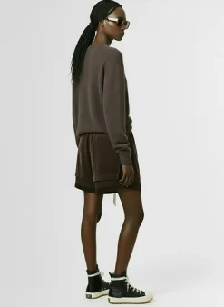 Shorts in velluto con vita elasticizzata
