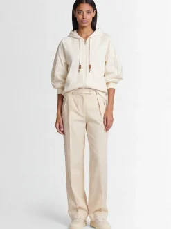 Short sleeve cotton zip-up hoodie