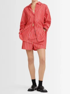 Shorts Lui in popeline di cotone a righe