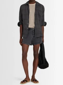 Shorts Oyster in cotone e lino