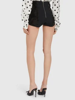 Shorts vita alta con paillettes