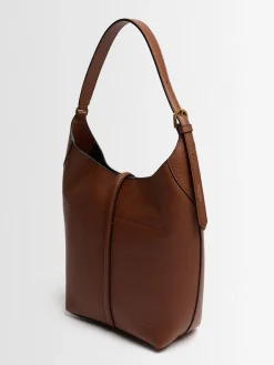 Siena grain leather bucket bag